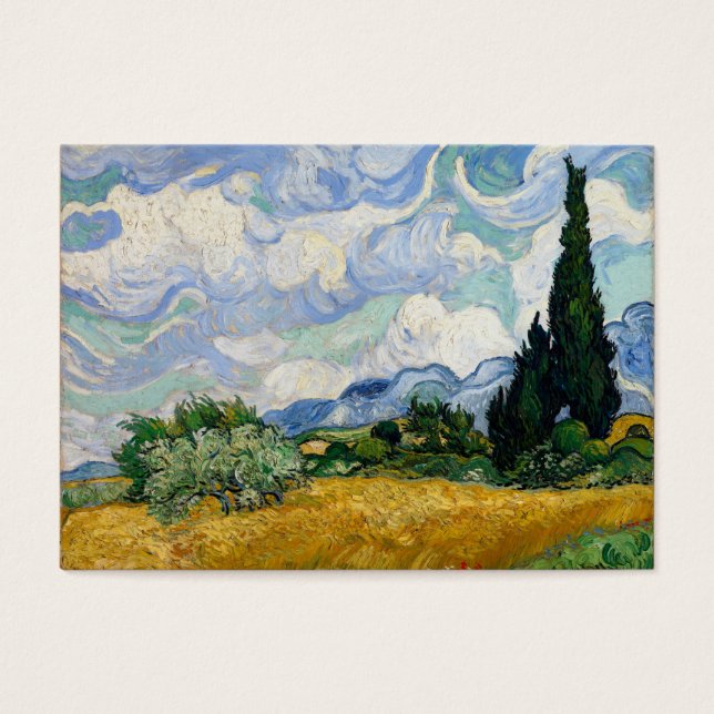 Vincent Van Gogh Wheat Field With Cypresses (Devant)