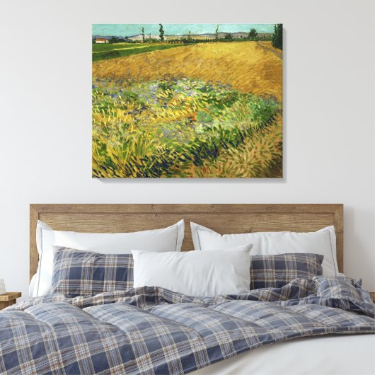 Vincent Van Gogh  Wheatfield Canvas Afdruk (Insitu (Slaapkamer))