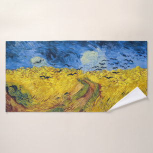 Vincent van Gogh - Wheatfield met Crows Bad Handdoek