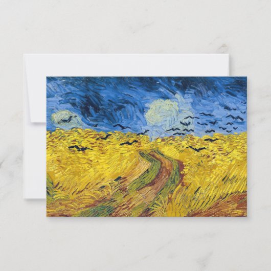 Vincent van Gogh - Wheatfield met Crows Bedankkaart (Voorkant)