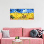Vincent van Gogh - Wheatfield met Crows Canvas Afdruk (Insitu (Woonkamer))