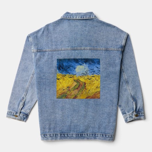 Vincent van Gogh - Wheatfield met Crows Denim Jacket (Achterkant)