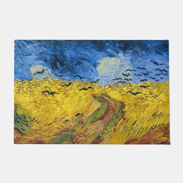 Vincent van Gogh - Wheatfield met Crows Deurmat (Voorkant)