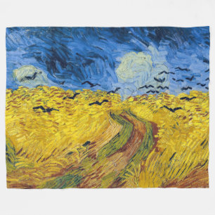 Vincent van Gogh - Wheatfield met Crows Fleece Deken