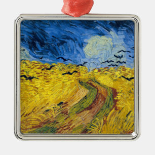 Vincent van Gogh - Wheatfield met Crows Metalen Ornament