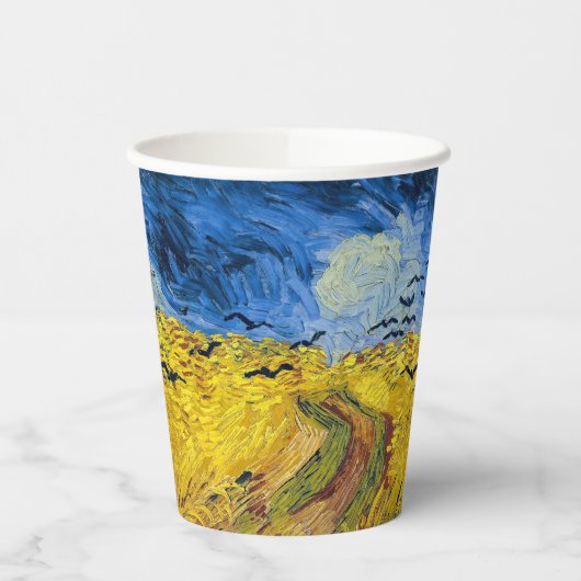 Vincent van Gogh - Wheatfield met Crows Papieren Bekers (Links)