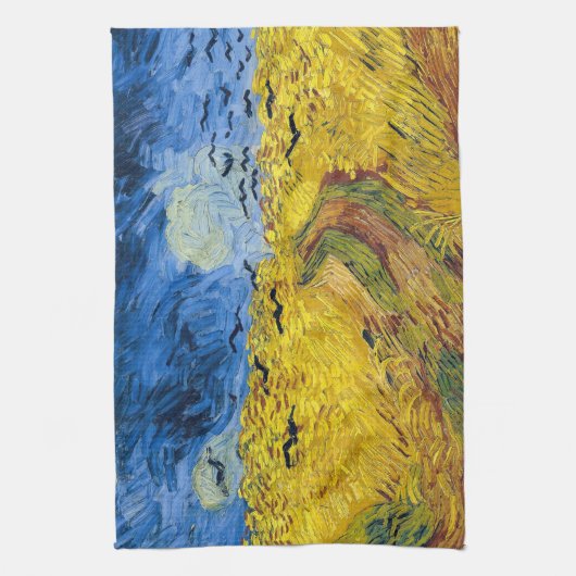 Vincent van Gogh - Wheatfield met Crows Theedoek (Verticaal)