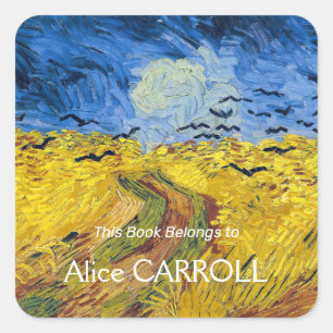 Vincent van Gogh - Wheatfield met Crows Vierkante Sticker