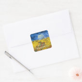Vincent van Gogh - Wheatfield met Crows Vierkante Sticker (Envelop)