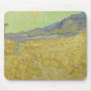 Vincent van Gogh - Wheatfield met een aperaar Muismat
