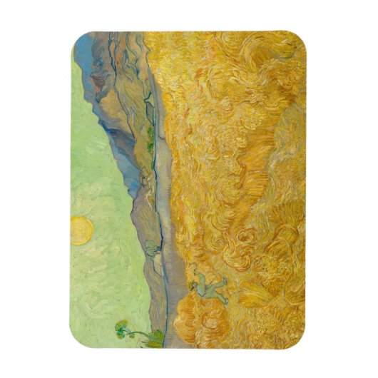 Vincent van Gogh - Wheatfield met een Reaper Magneet (Verticaal)