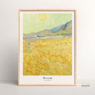 Vincent van Gogh Wheatfield met Reaper Art Print