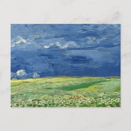 Vincent van Gogh - Wheatfield onder Thunderclouds Briefkaart (Voorkant)