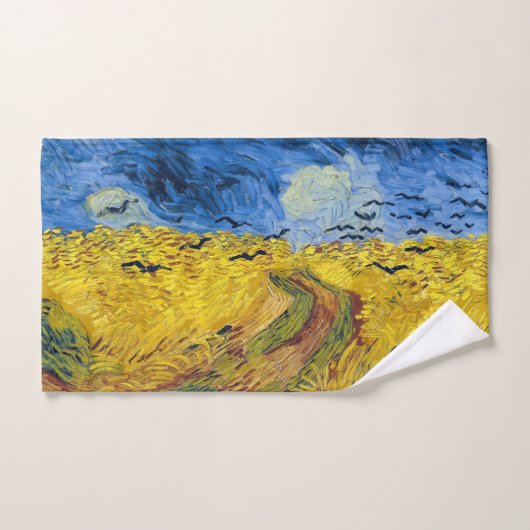 Vincent van Gogh - Wheatfield with Crows (Serviette à main)