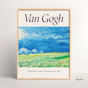 Vincent van Gogh Wheatfields Onder onweer Poster