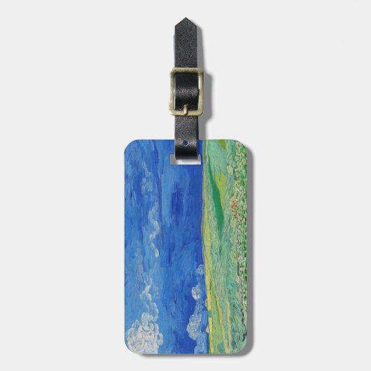 Vincent van Gogh - Wheatfields under Thunderclouds Bagagelabel (Voorkant verticaal)