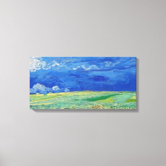 Vincent van Gogh - Wheatfields under Thunderclouds Canvas Afdruk (Voorkant)