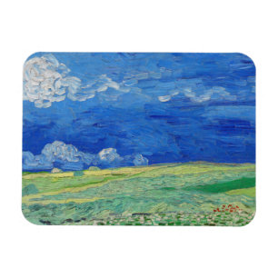 Vincent van Gogh - Wheatfields under Thunderclouds Magneet