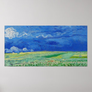 Vincent van Gogh - Wheatfields under Thunderclouds Poster