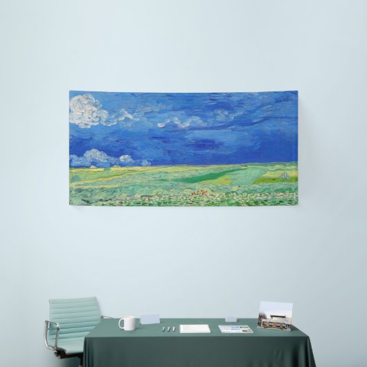 Vincent van Gogh - Wheatfields under Thunderclouds Spandoek (Beurs)