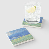 Vincent van Gogh - Wheatfields under Thunderclouds Stenen Onderzetter (Zijkant)