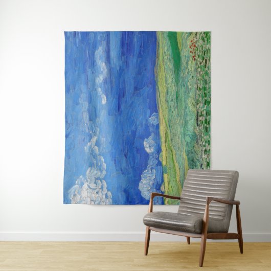 Vincent van Gogh - Wheatfields under Thunderclouds Wandkleed (In situ)