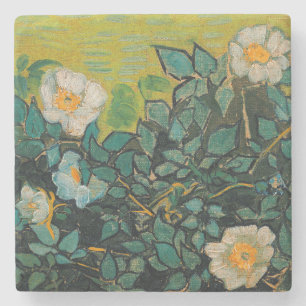 Vincent Van Gogh Wild Rozen Floral Art Stenen Onderzetter