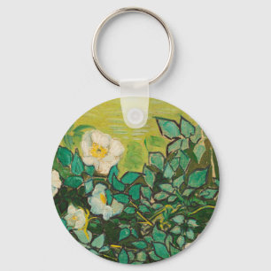 Vincent Van Gogh Wilde Rozen Fijne Kunst Sleutelhanger