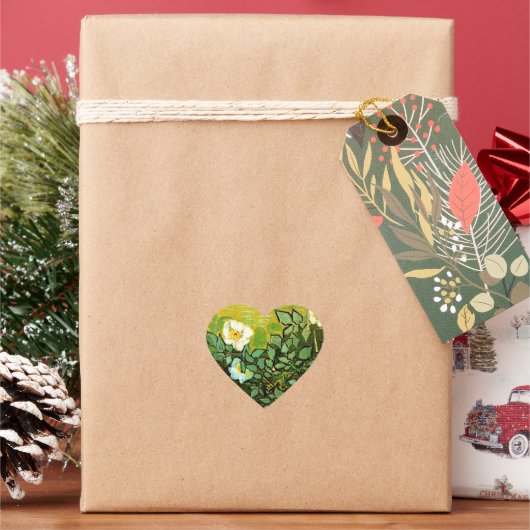 Vincent van Gogh - Wilde Rozen, Hart Sticker (Feestdagen)