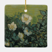 Vincent van Gogh - Wilde Rozen Keramisch Ornament (Achterkant)