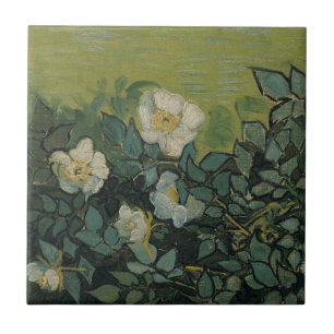 Vincent van Gogh - Wilde Rozen Tegeltje