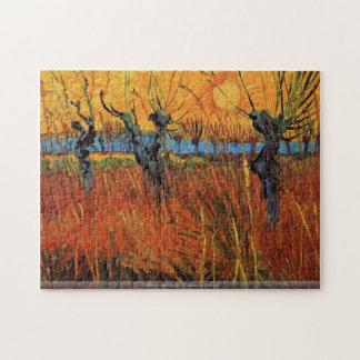 Vincent van Gogh - Willows op Sunset Legpuzzel