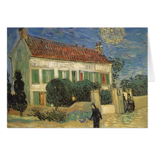Vincent van Gogh - Witte Huis bij nacht (Voorkant Horizontaal)