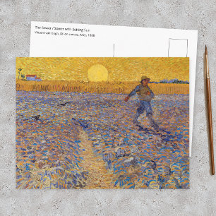 Vincent van Gogh - Zaaier met ondergaande zon Briefkaart