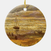 Vincent van Gogh - Zee bij Scheveningen Keramisch Ornament (Achterkant)
