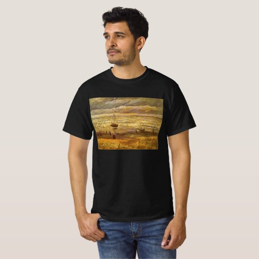 Vincent van Gogh - Zee in Scheveningen T-shirt (Voorkant volledig)