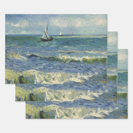Vincent van Gogh - Zeegezicht bij Saintes Maries Inpakpapier Vel (Set)