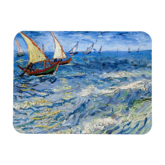 Vincent van Gogh - Zeegezicht bij Saintes-Maries Magneet (Horizontaal)