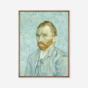 Vincent Van Gogh Zelfportret 1889 Blauw schilderij Poster