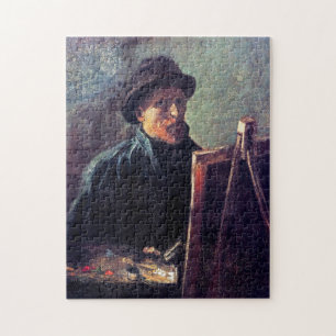 Vincent Van Gogh - Zelfportret donkere vilthoed Legpuzzel