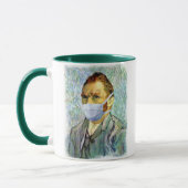 Vincent Van Gogh Zelfportret met Masker Grap Mok (Links)