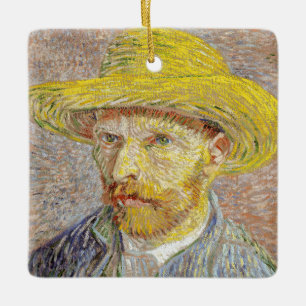 Vincent van Gogh - Zelfportret met Pet Keramisch Ornament