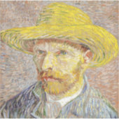 Vincent van Gogh - Zelfportret met Pet Sticker (Voorkant)