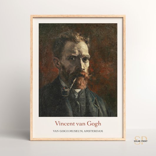 Vincent van Gogh Zelfportret met Pijp Art Print
