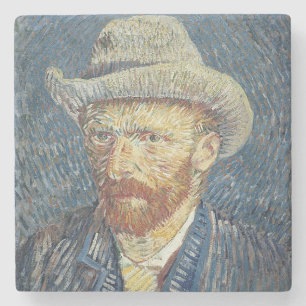 Vincent van Gogh Zelfportret met smelt Pet Stenen Onderzetter