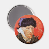 Vincent Van Gogh - Zelfportret met verbonden oor Magneet (Voorkant / Achterkant)