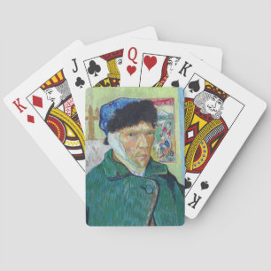 Vincent van Gogh - Zelfportret met verbonden oor Pokerkaarten