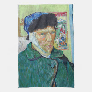 Vincent van Gogh - Zelfportret met verbonden oor Theedoek