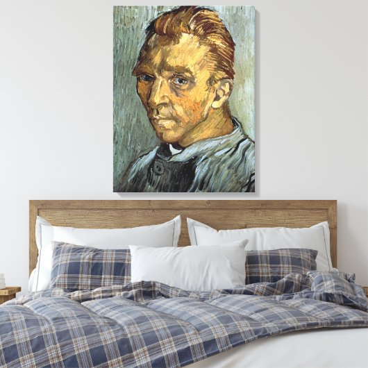 VINCENT VAN GOGH - Zelfportret zonder baard Canvas Afdruk (Insitu (Slaapkamer))