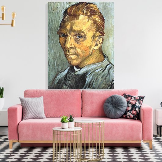VINCENT VAN GOGH - Zelfportret zonder baard Canvas Afdruk (Insitu (Woonkamer))